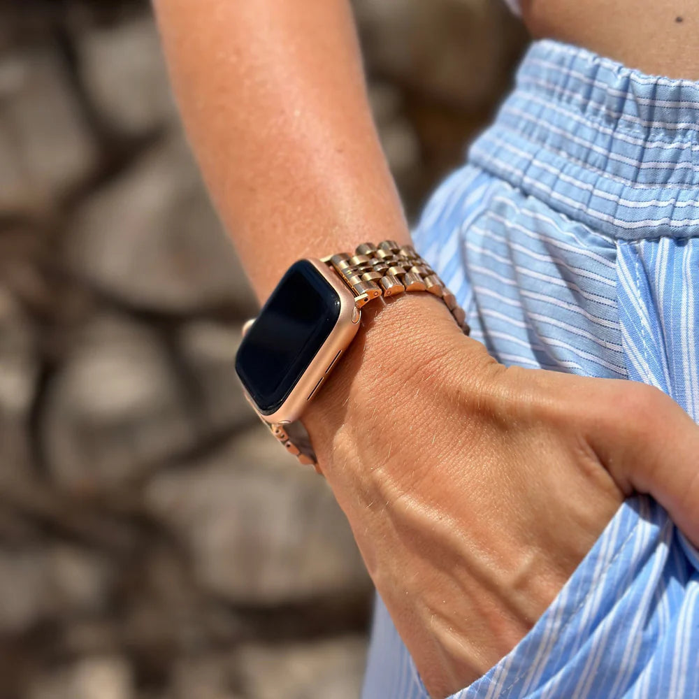 Bracelet acier xoxo Wildhearts Apple Watch (rose/doré)