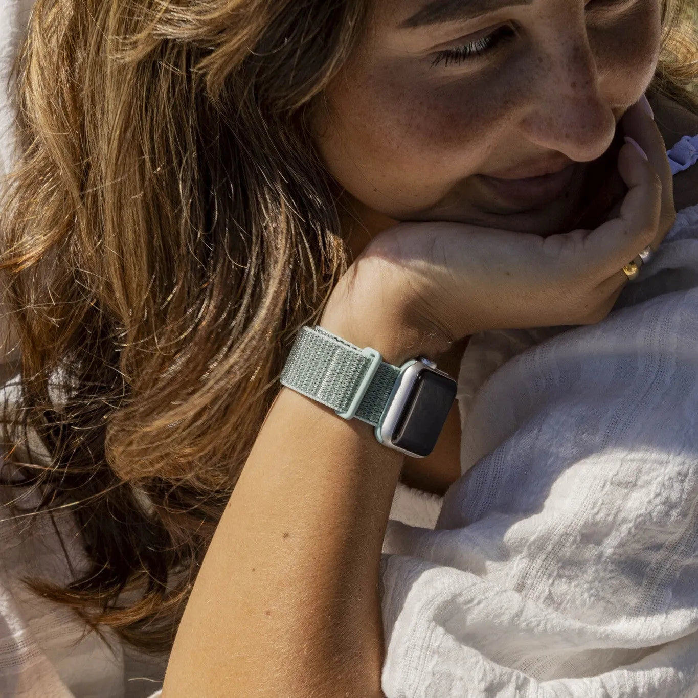 Bracelet nylon xoxo Wildhearts Apple Watch (vert menthe)