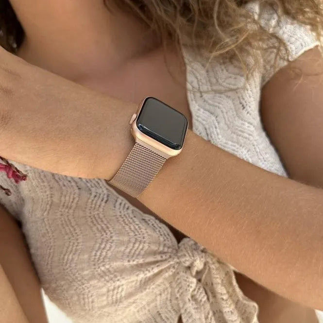 Bracelet milanais xoxo Wildhearts Apple Watch (rose/doré)