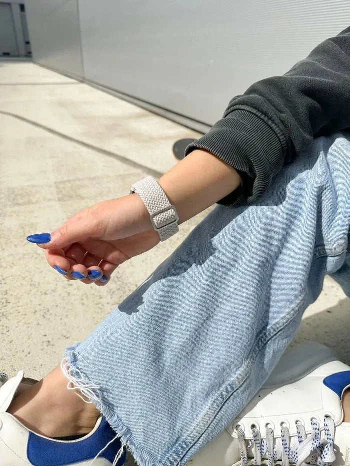 Bracelet tressé réglable Amazfit Active (blanc)