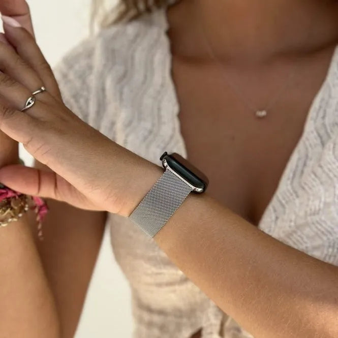 Bracelet milanais xoxo Wildhearts Apple Watch (argenté)