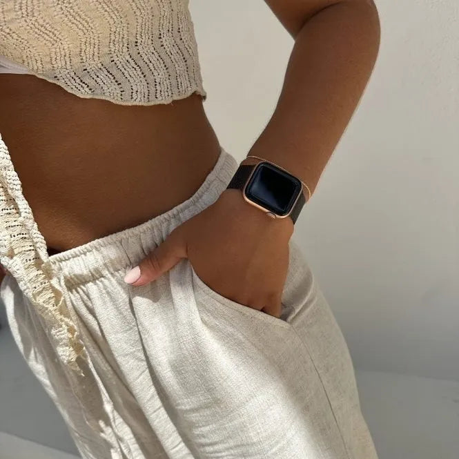 Bracelet milanais xoxo Wildhearts Apple Watch (noir)