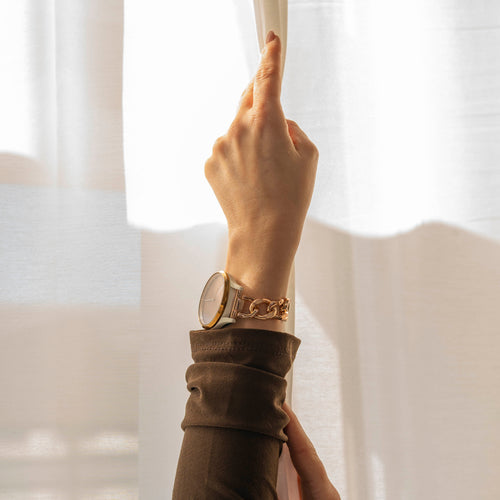 Bracelet chaîne acier Withings Steel HR Sport (or rose)