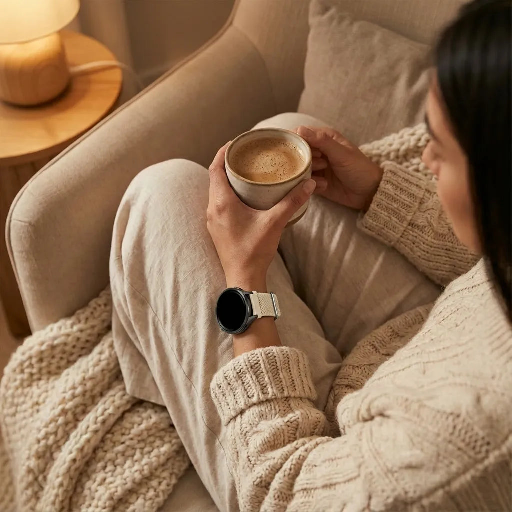 Bandz Bracelet tressé réglable Garmin Vivoactive 4s (lumière stellaire)