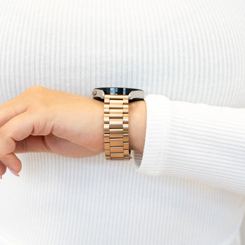 Bandz Bracelet acier 'Classic' Garmin Vivomove Style (rose or)