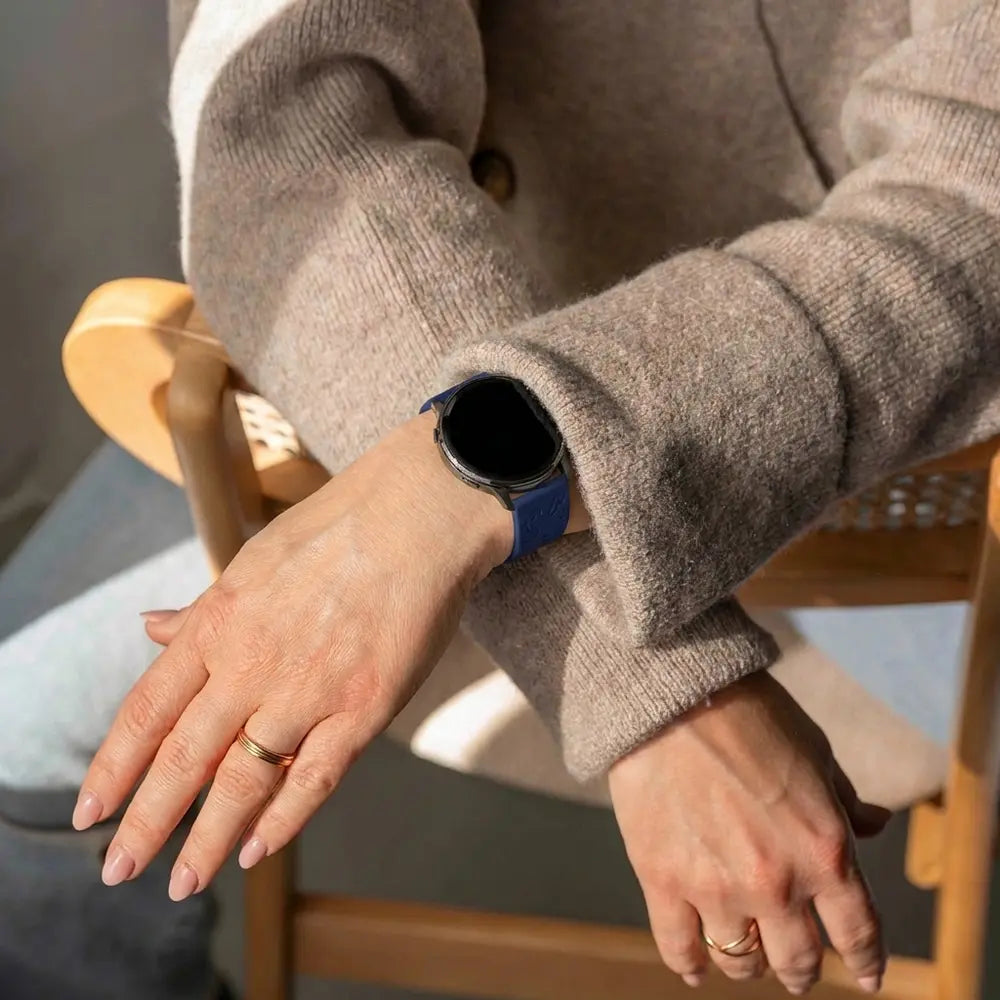 Bandz Bracelet silicone 'Léopard' Garmin Venu 4 - 41mm (bleu foncé)