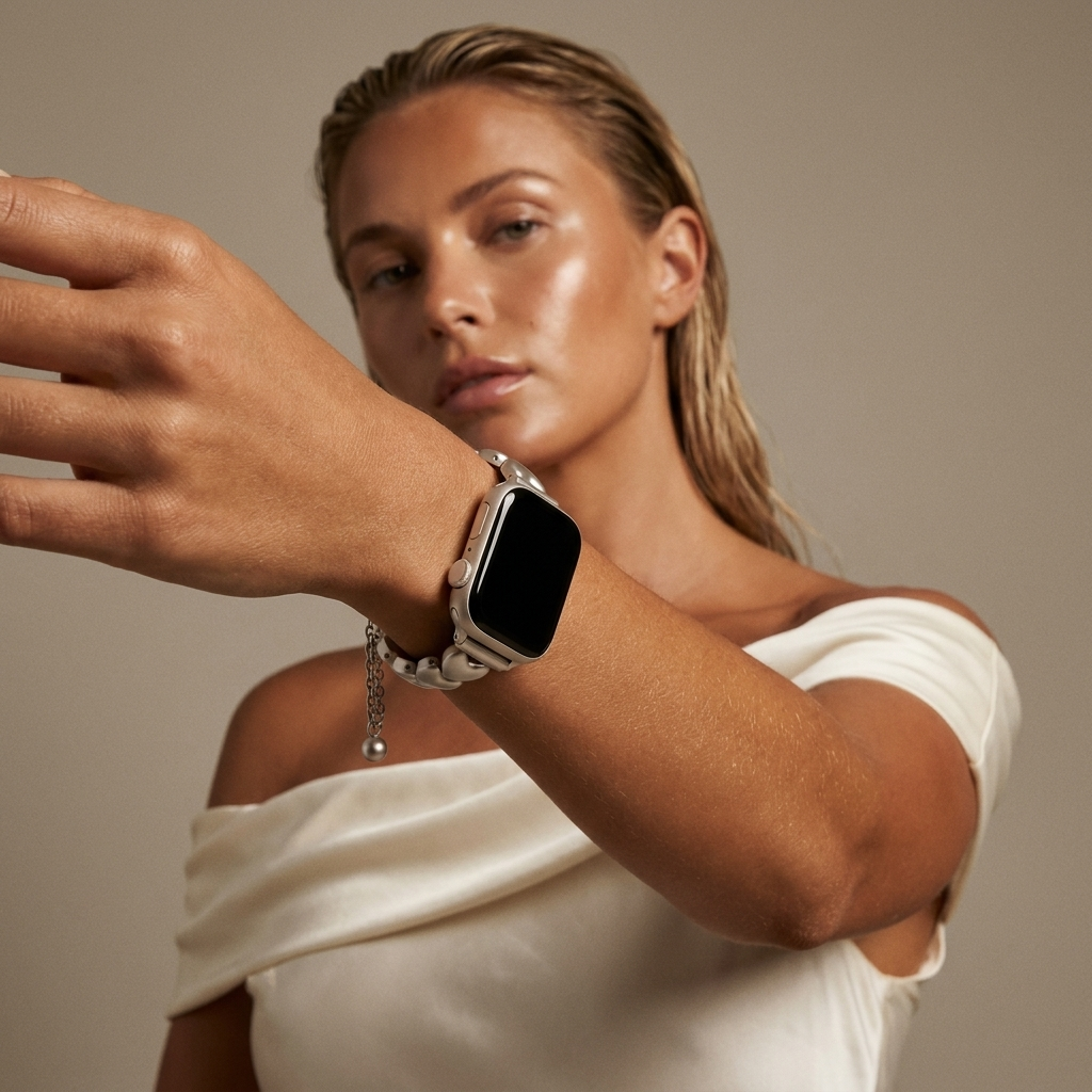 xoxo Wildhearts Bracelet acier 'hearts' Apple Watch (lumière stellaire)