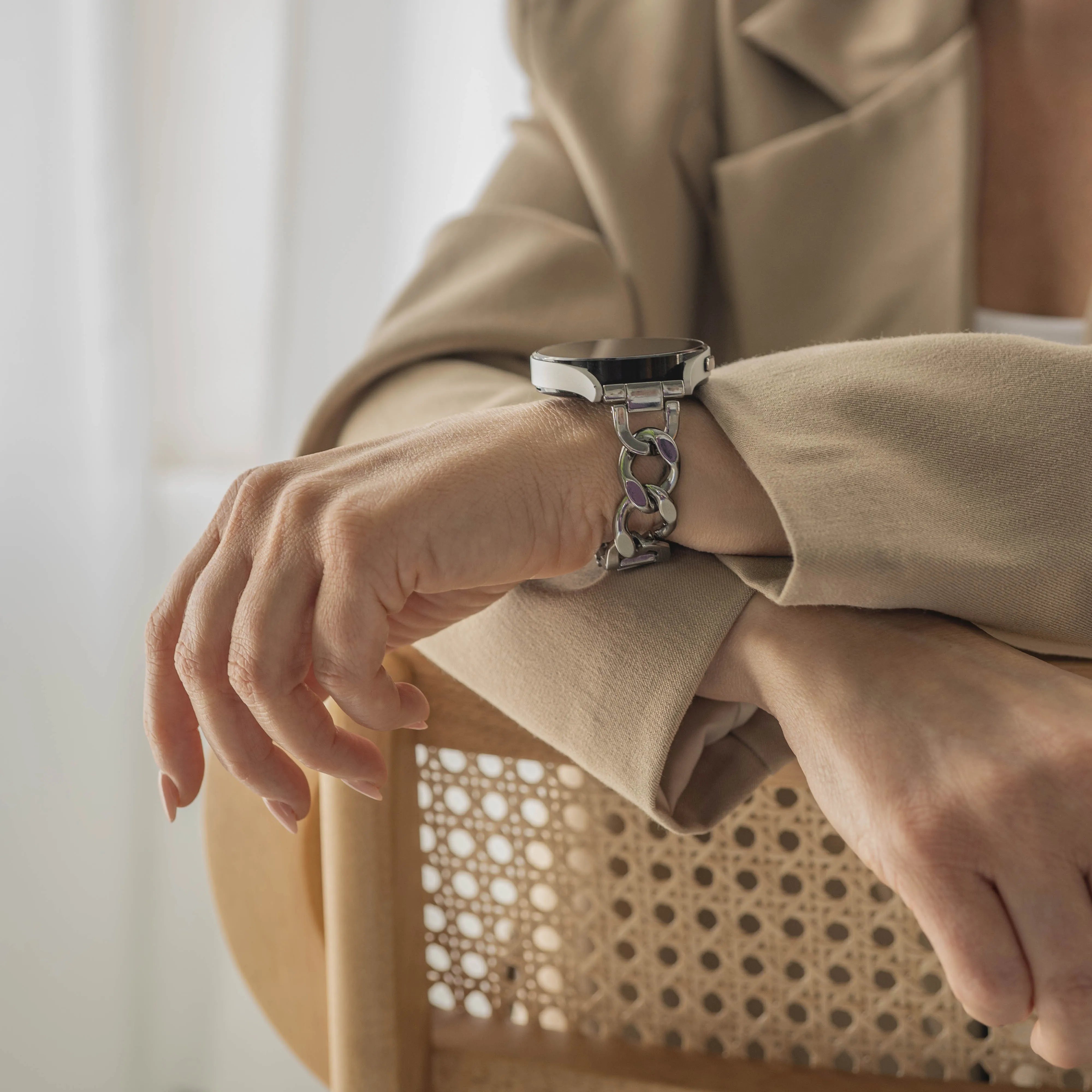 Bracelet chaîne acier Amazfit GTS 2 (argent)