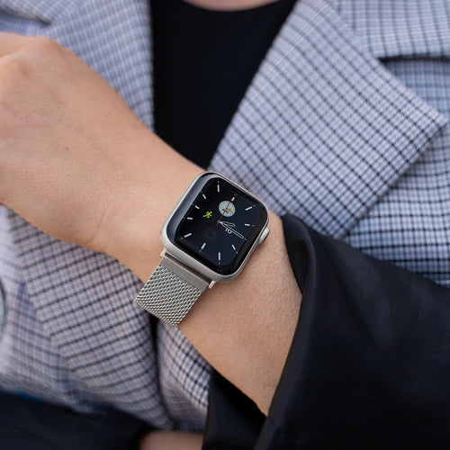 Milanese Steel Strap, silver, lifestyle photo