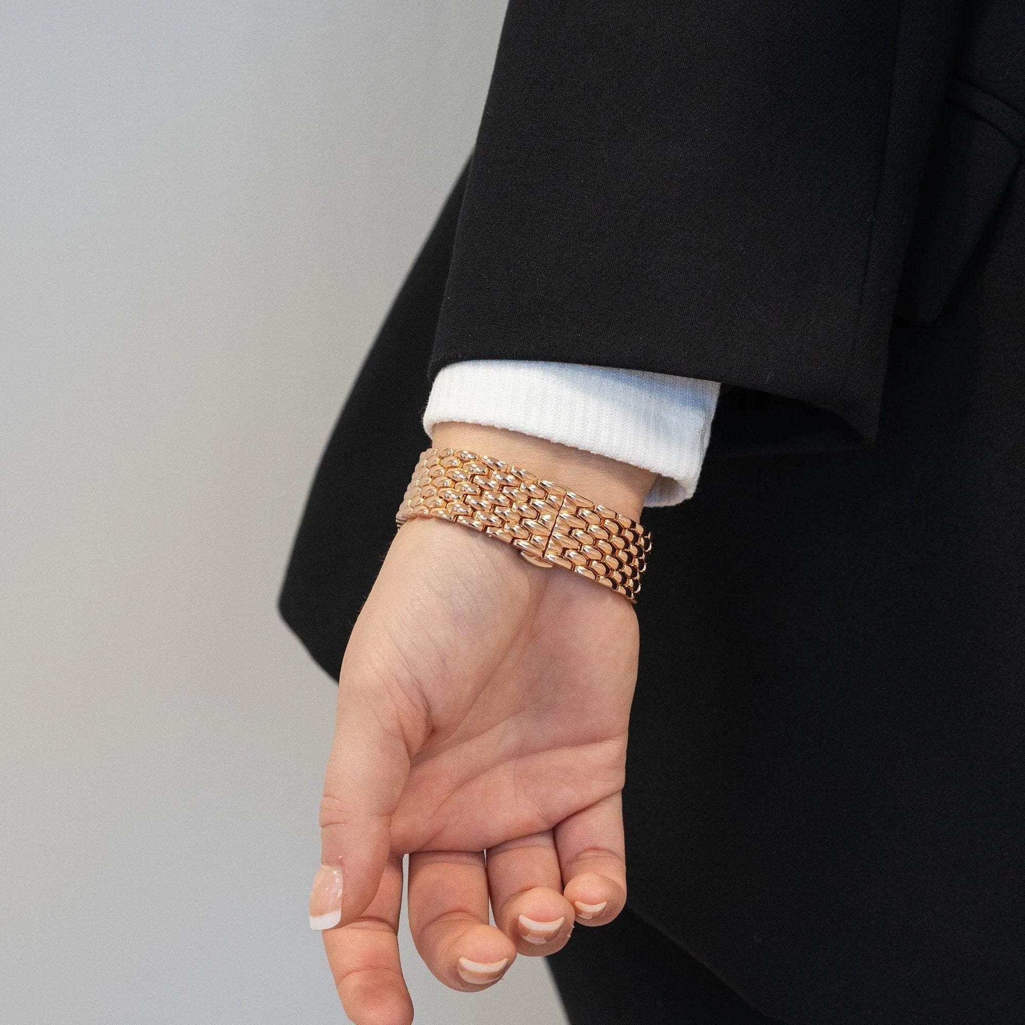 Bandz Bracelet acier 'Dragon' Coros Apex 2 (rose/doré)