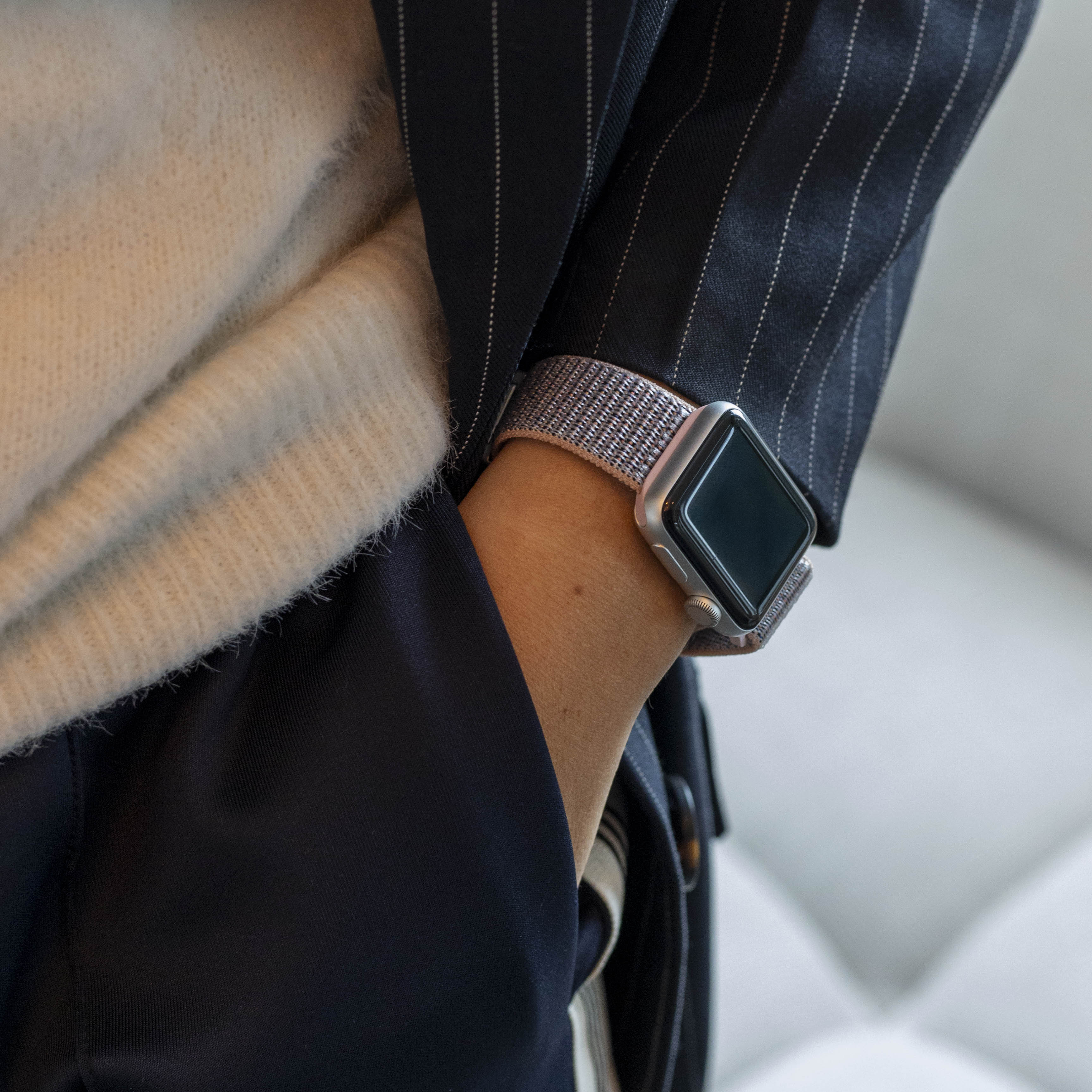 Bandz Bracelet nylon 'Classic' boucle en P Apple Watch Ultra (rose sable)