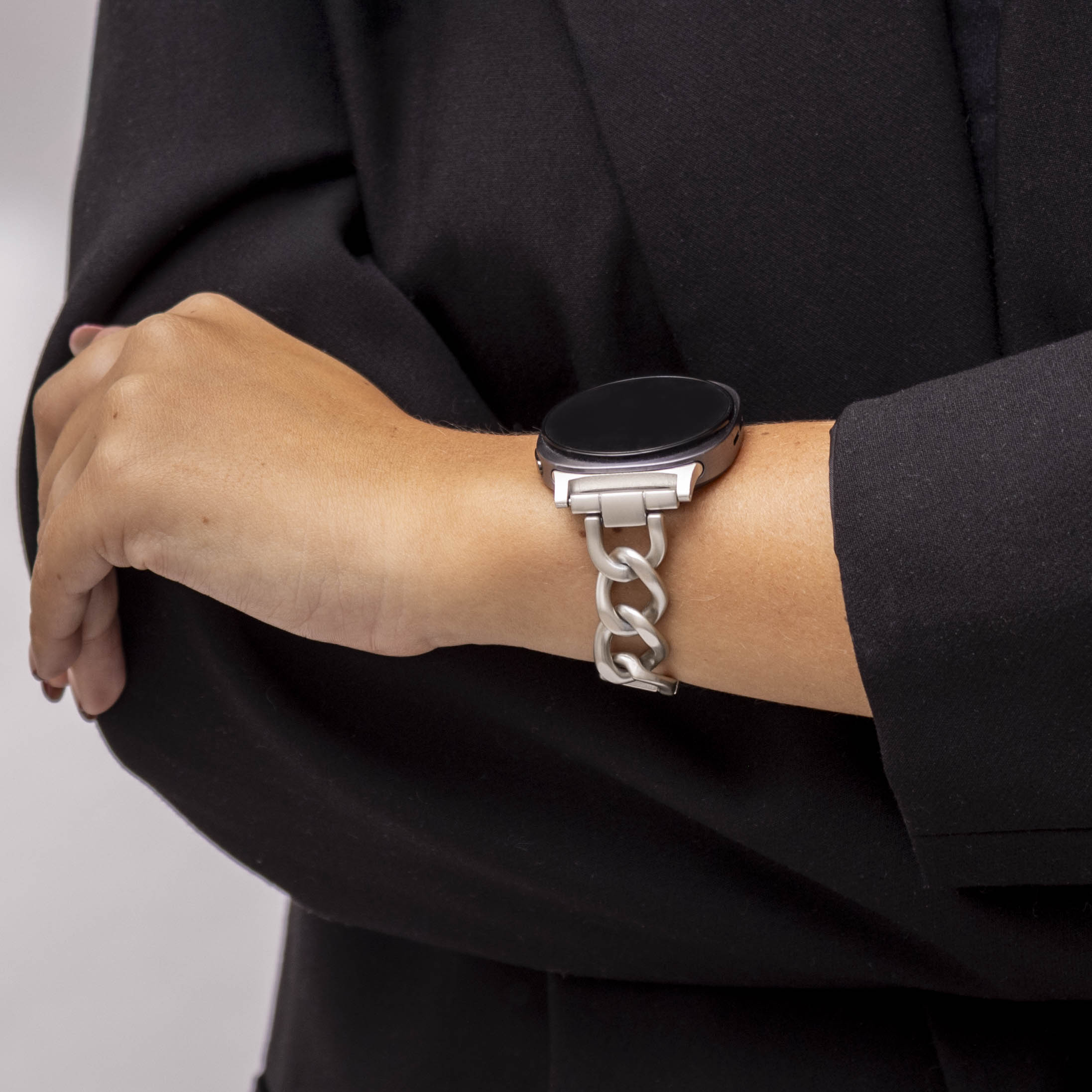 Bracelet acier chaîne Samsung Galaxy Watch 8 Classic (lumière stellaire)