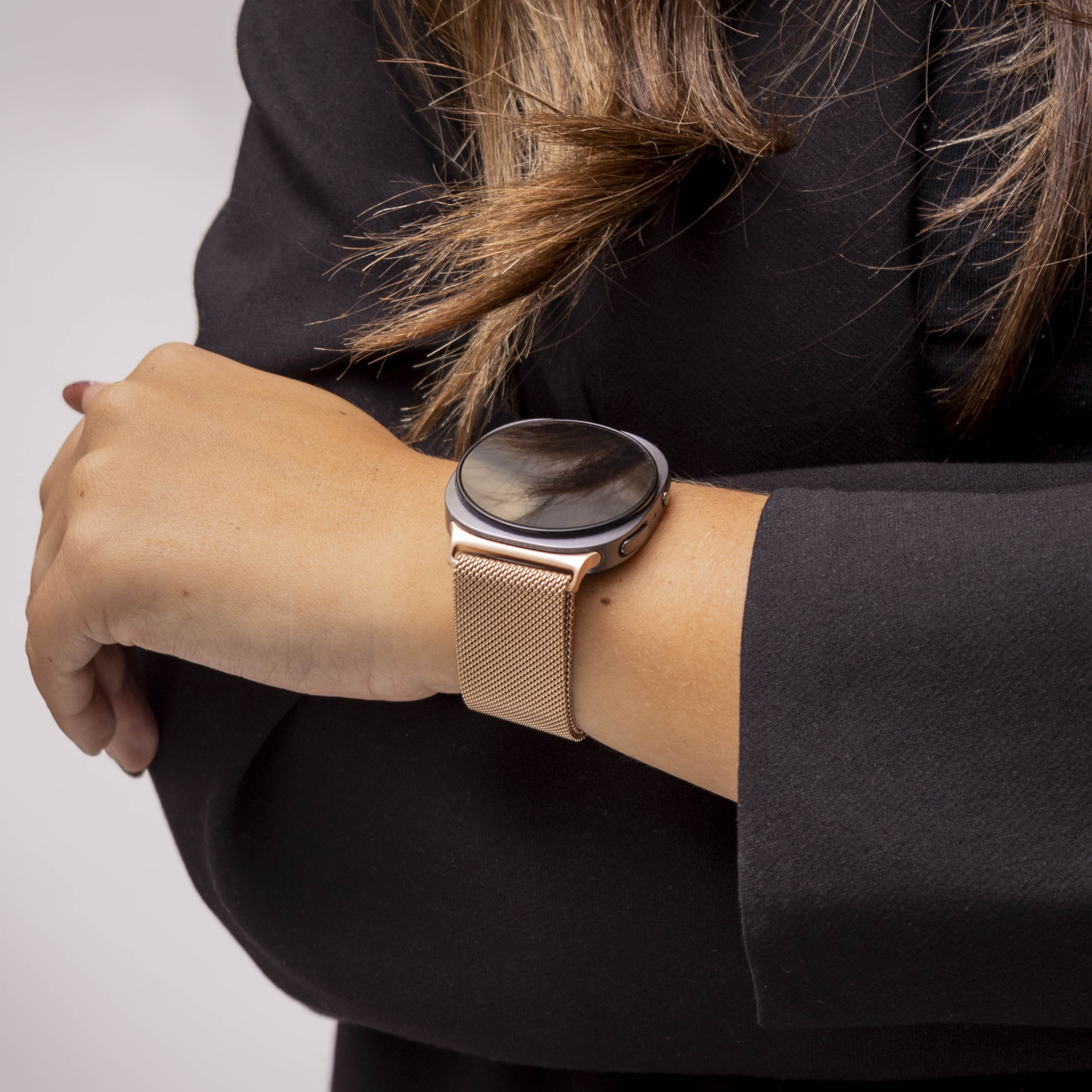 Bracelet milanais Samsung Galaxy Watch 8 - 44mm (rose-doré)