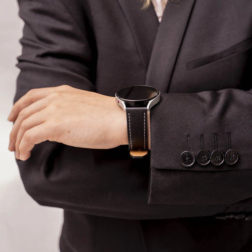 Bracelet cuir 'One Push' Xiaomi Amazfit Bip (noir)