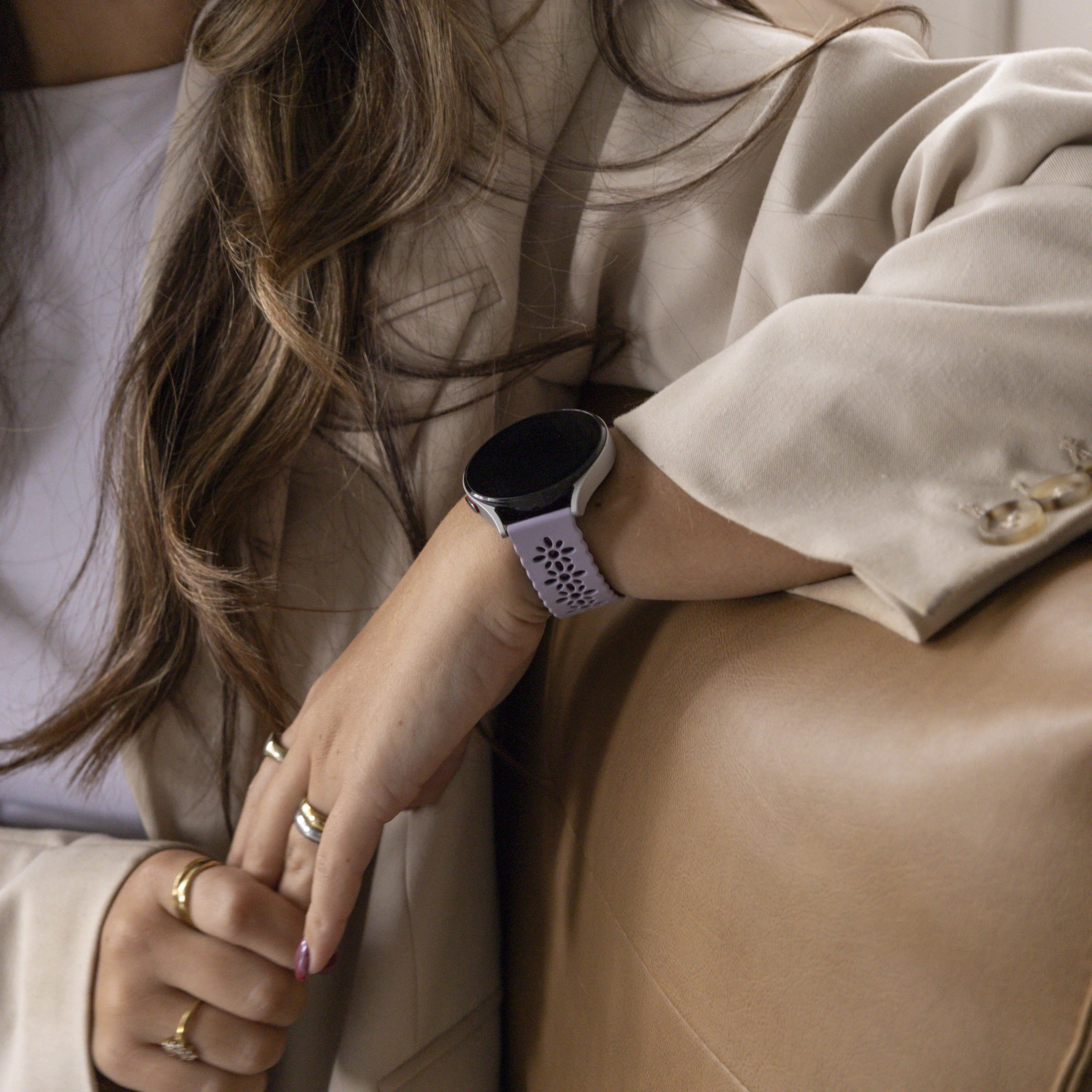 Polar Pacer Silicone Strap Patterned (Lilac/Purple)
