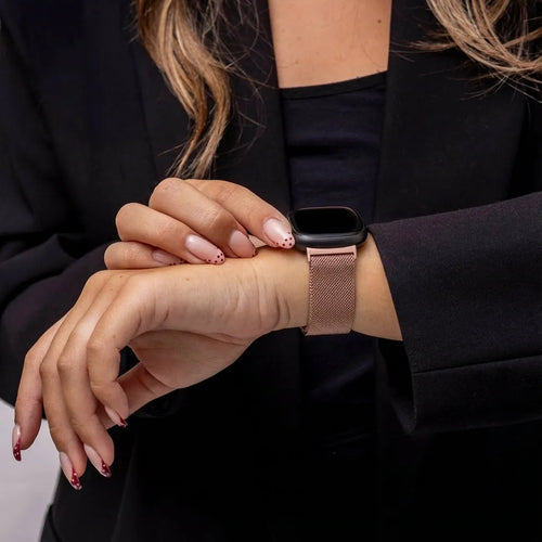 Bracelet Milanaise Fitbit Versa 4 (rose)
