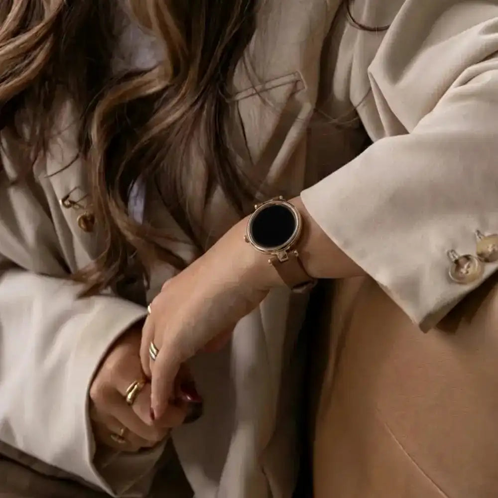 Bracelet cuir Garmin Lily (marron)
