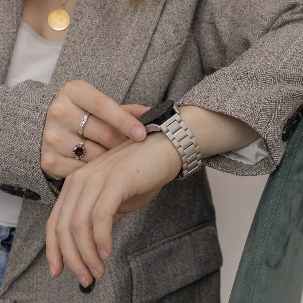 Bracelet acier Amazfit Bip 3 (Pro) (lumière stellaire)