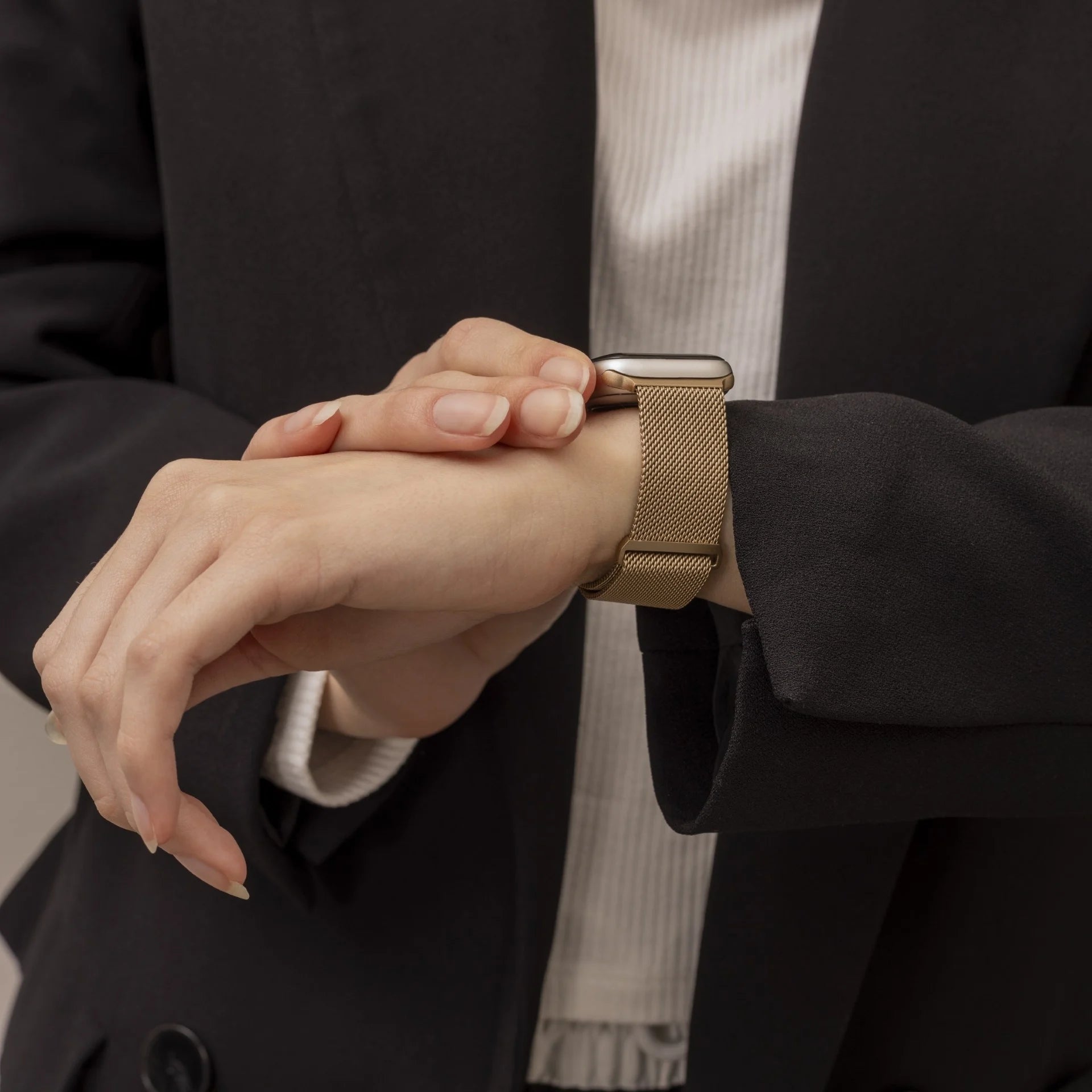 Bracelet Milanaise Apple Watch (rétro or)