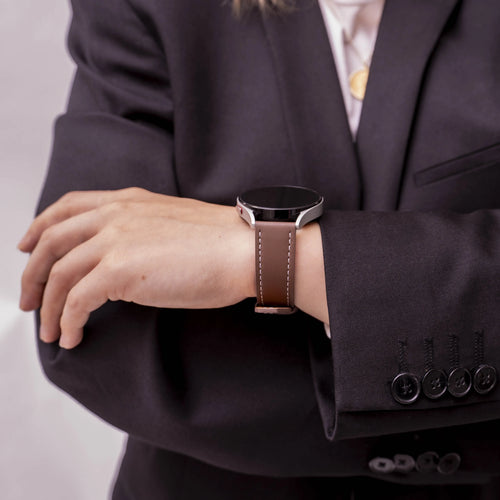 Bracelet cuir 'One Push' Fossil Gen 6 - 42mm (marron foncé)