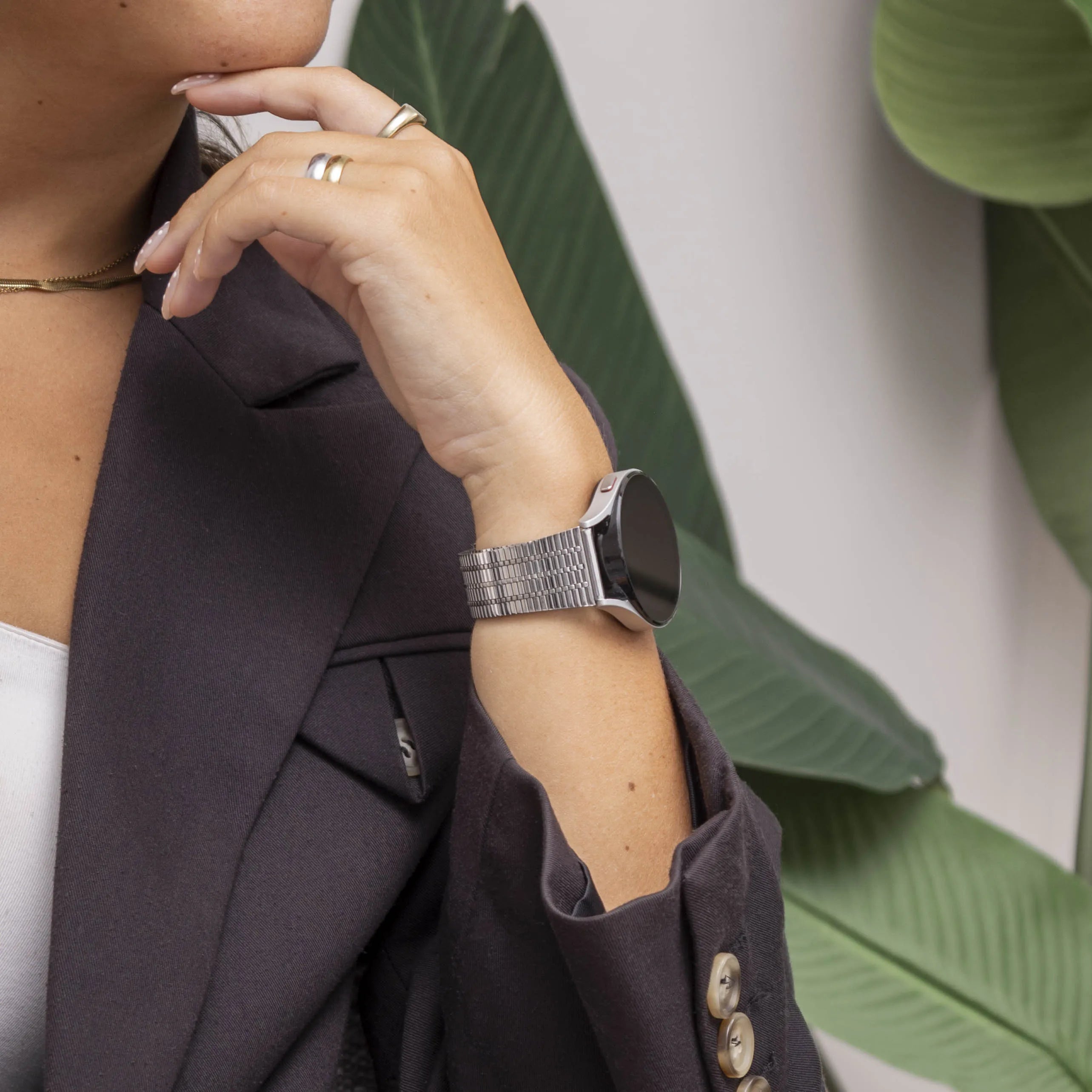 Bracelet acier inoxydable Amazfit GTS 2  (argent)
