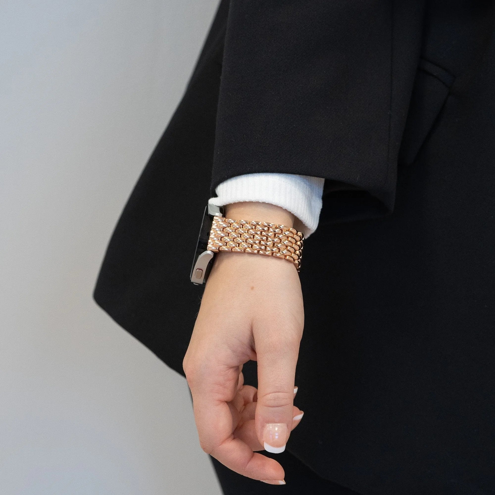 Bandz Bracelet acier 'Dragon' Coros Apex 2 (rose/doré)