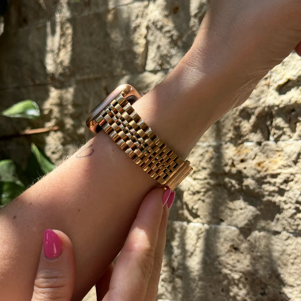 Bracelet acier xoxo Wildhearts Apple Watch (rose/doré)