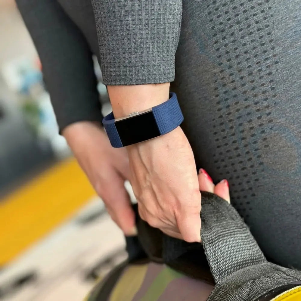Fitbit Charge 2 siliconen bandje (donkerblauw)