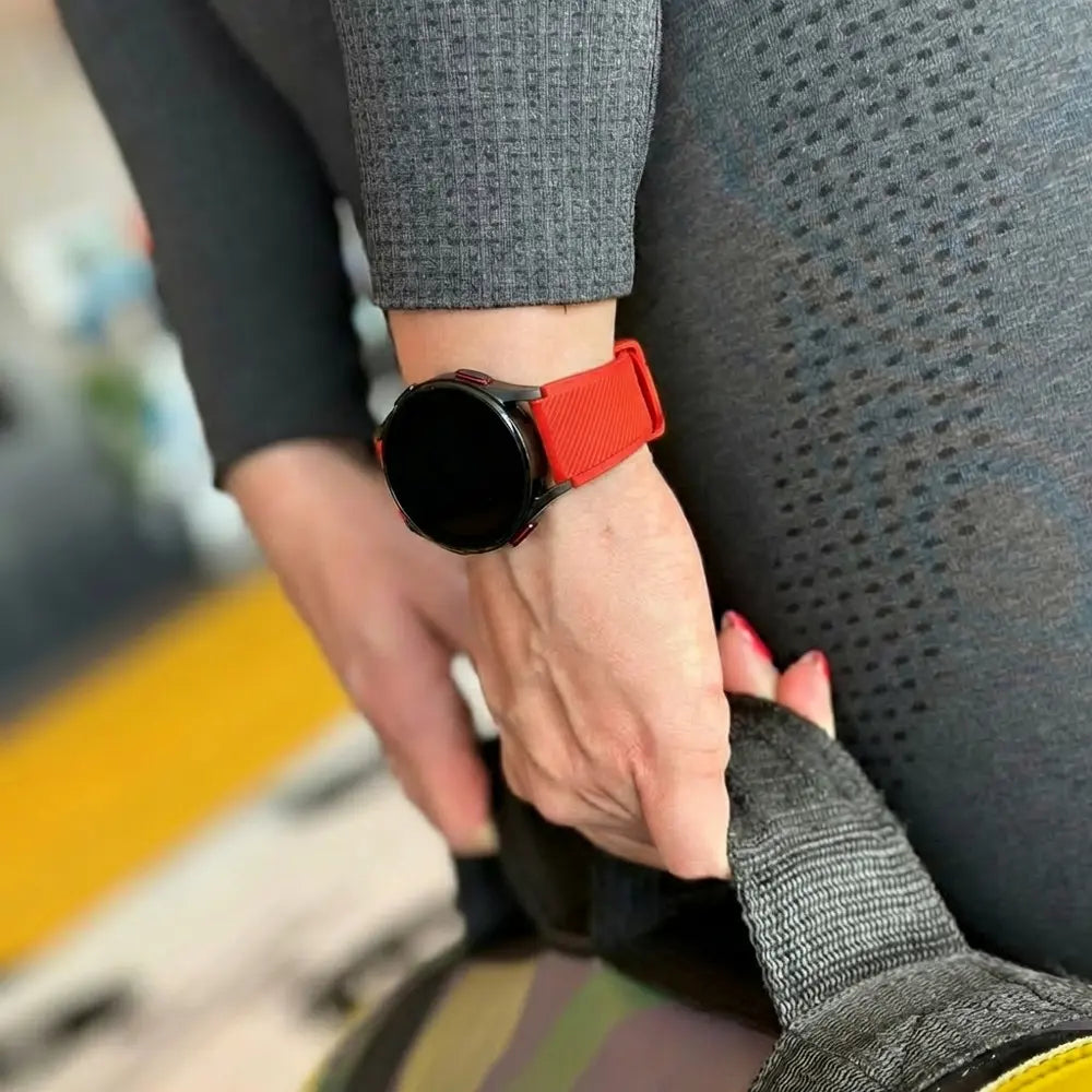 Samsung Galaxy Watch 4 44mm Silicone Strap with Buckle (Red)