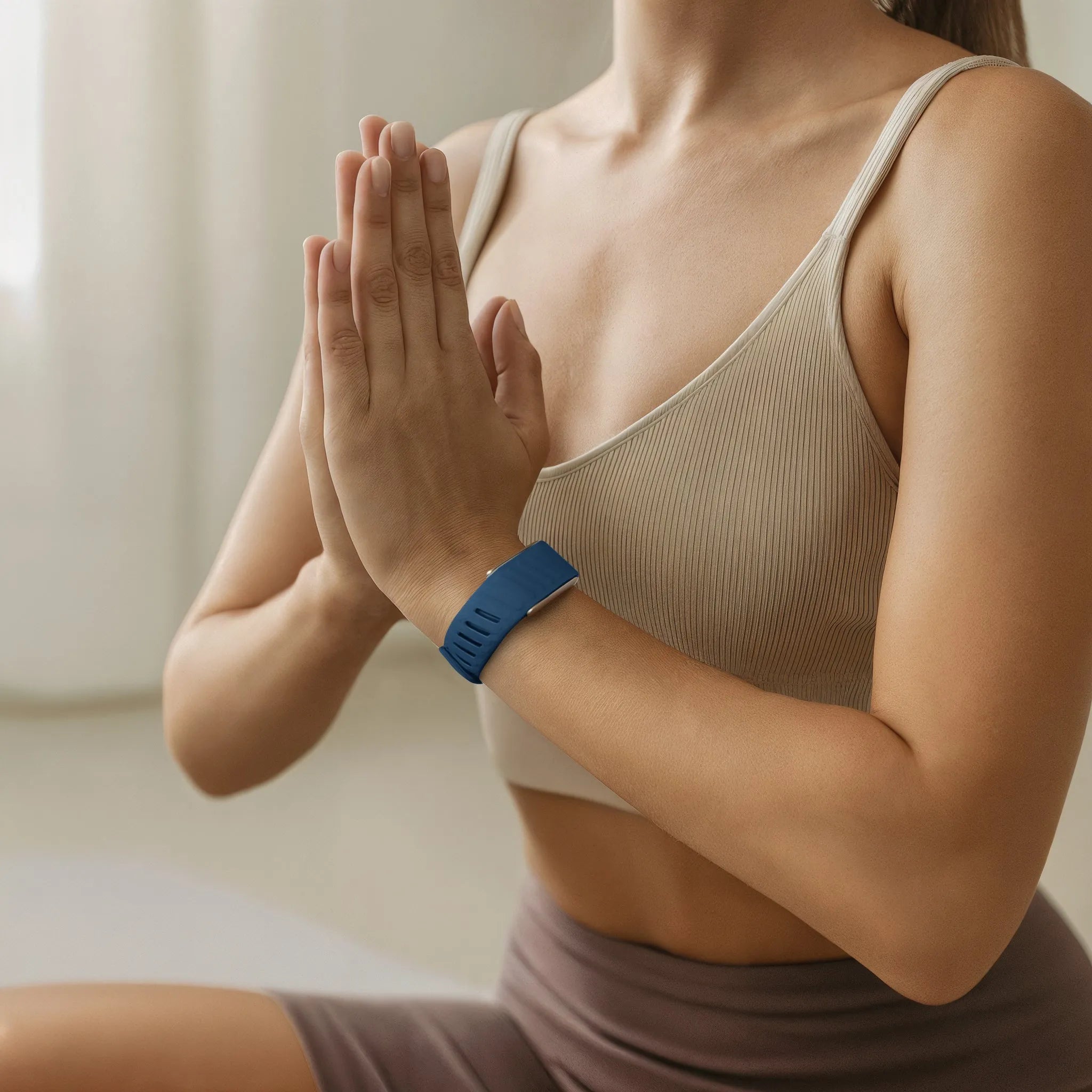 Bracelet sport compatible avec Whoop MG (bleu duo)