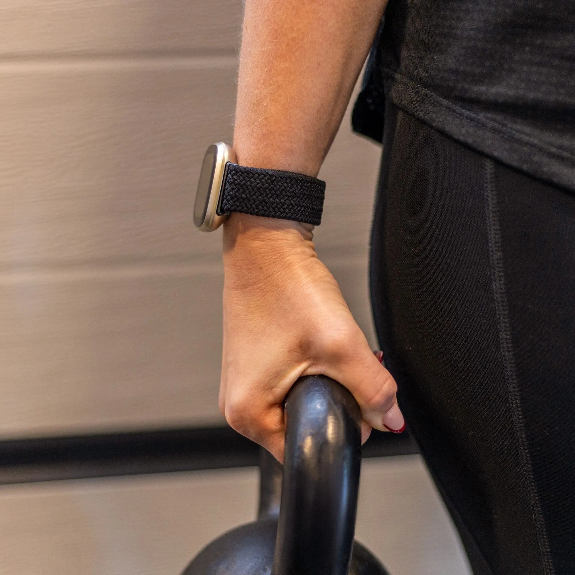 Bracelet tressé réglable Fitbit Versa 3 (noir)