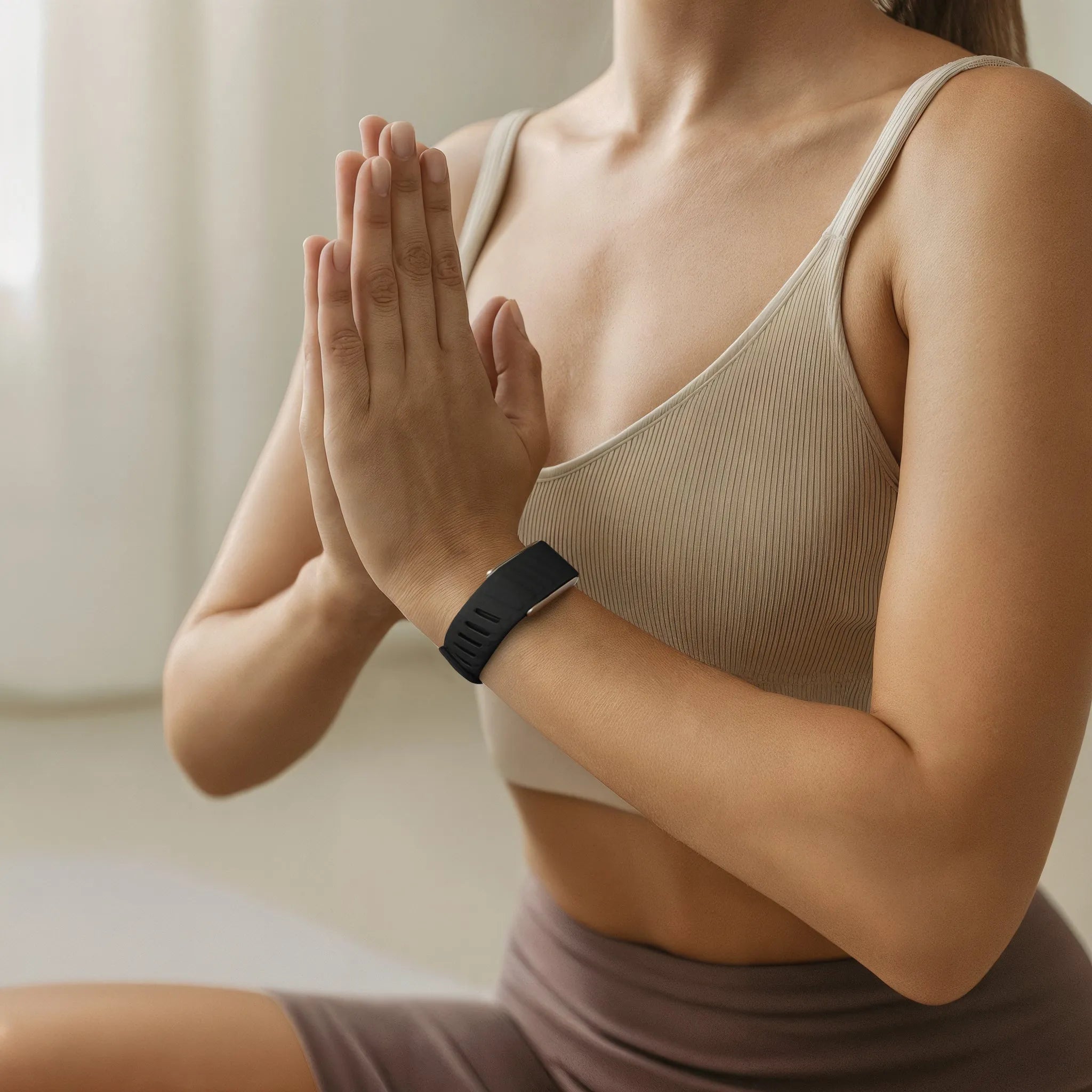 Bracelet sport compatible avec Whoop MG (noir/gris)