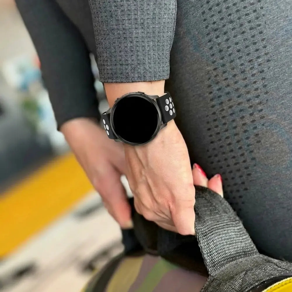 Bandz Garmin Bounce 2 Sport Strap 'Deluxe' (Black-White)