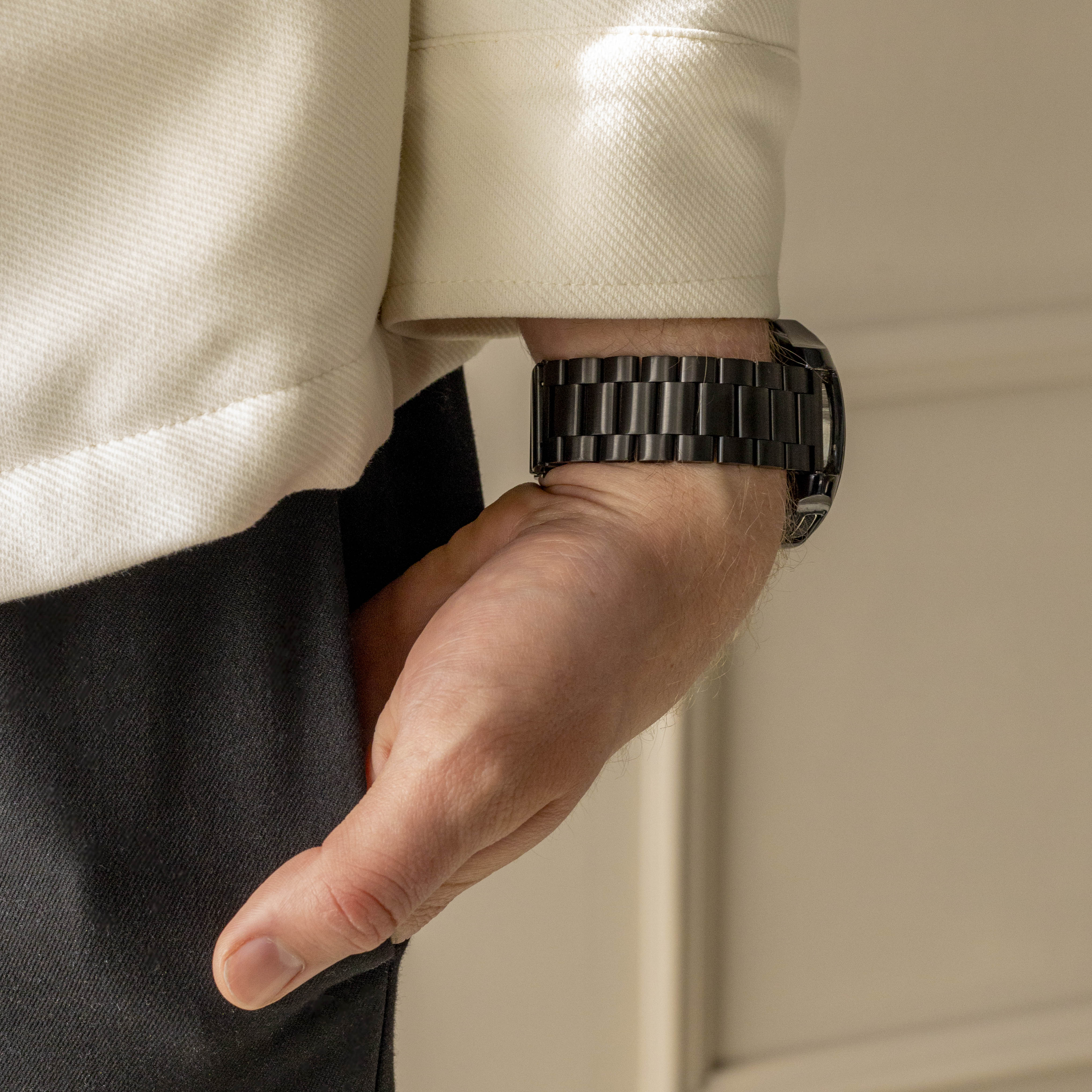 Bracelet acier Huawei Watch GT Runner (noir)