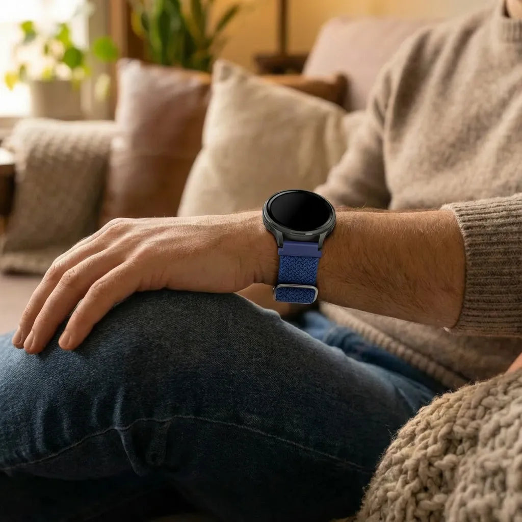 Bandz Bracelet tressé réglable Garmin Venu 4 - 41mm (bleu)