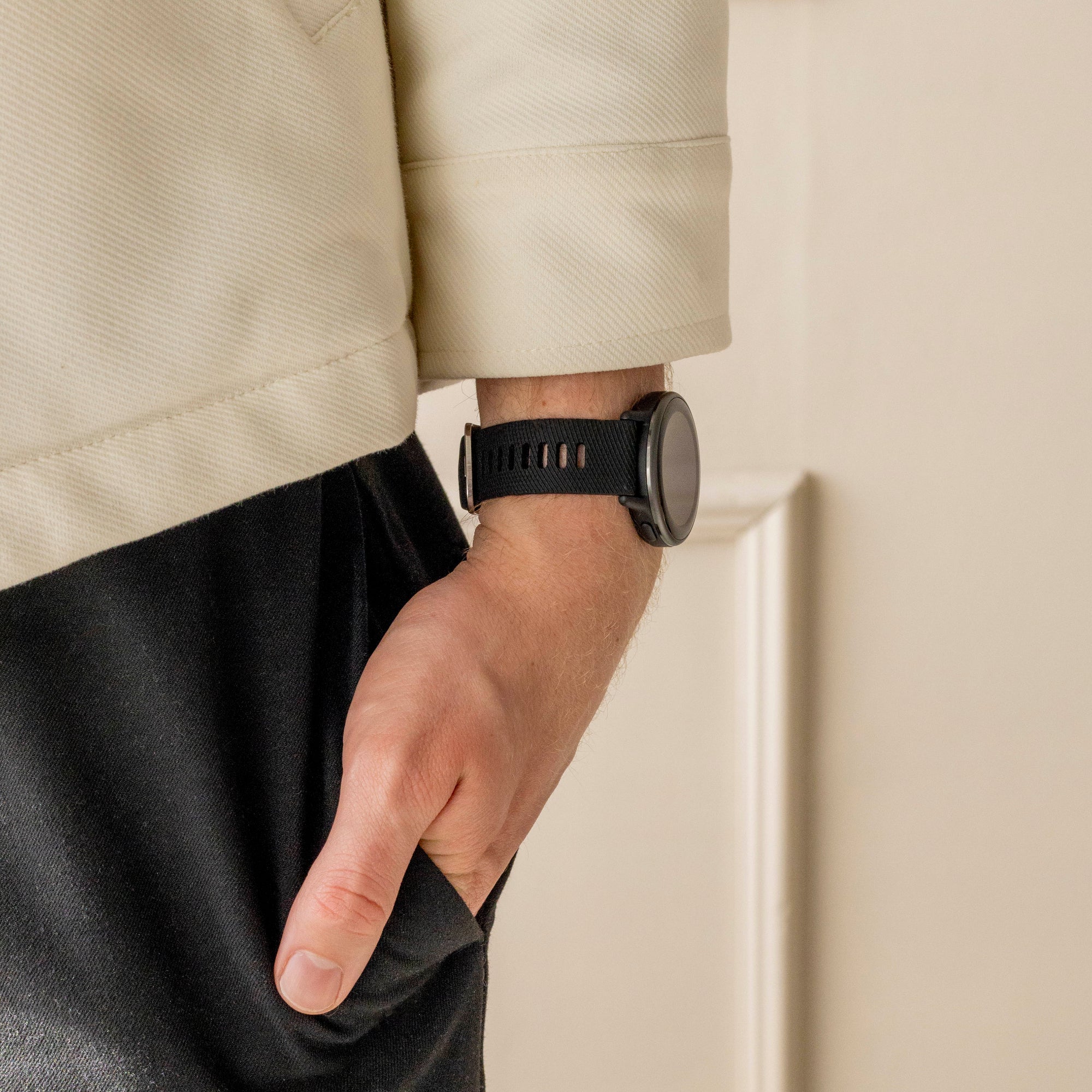 Bracelet silicone Garmin Forerunner 245 (noir)