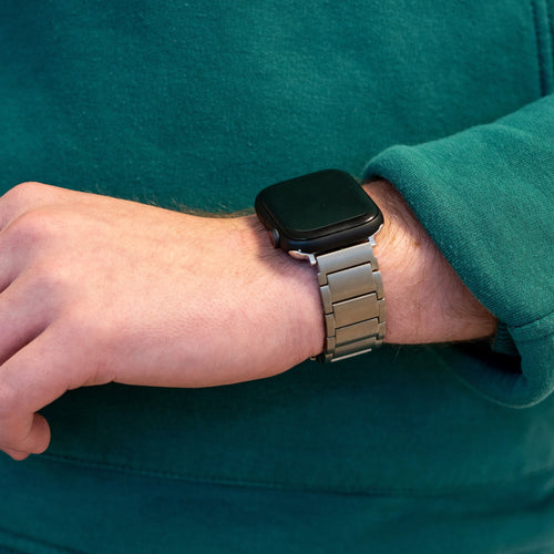 Bandz Bracelet à maillons titane Apple Watch (argent)