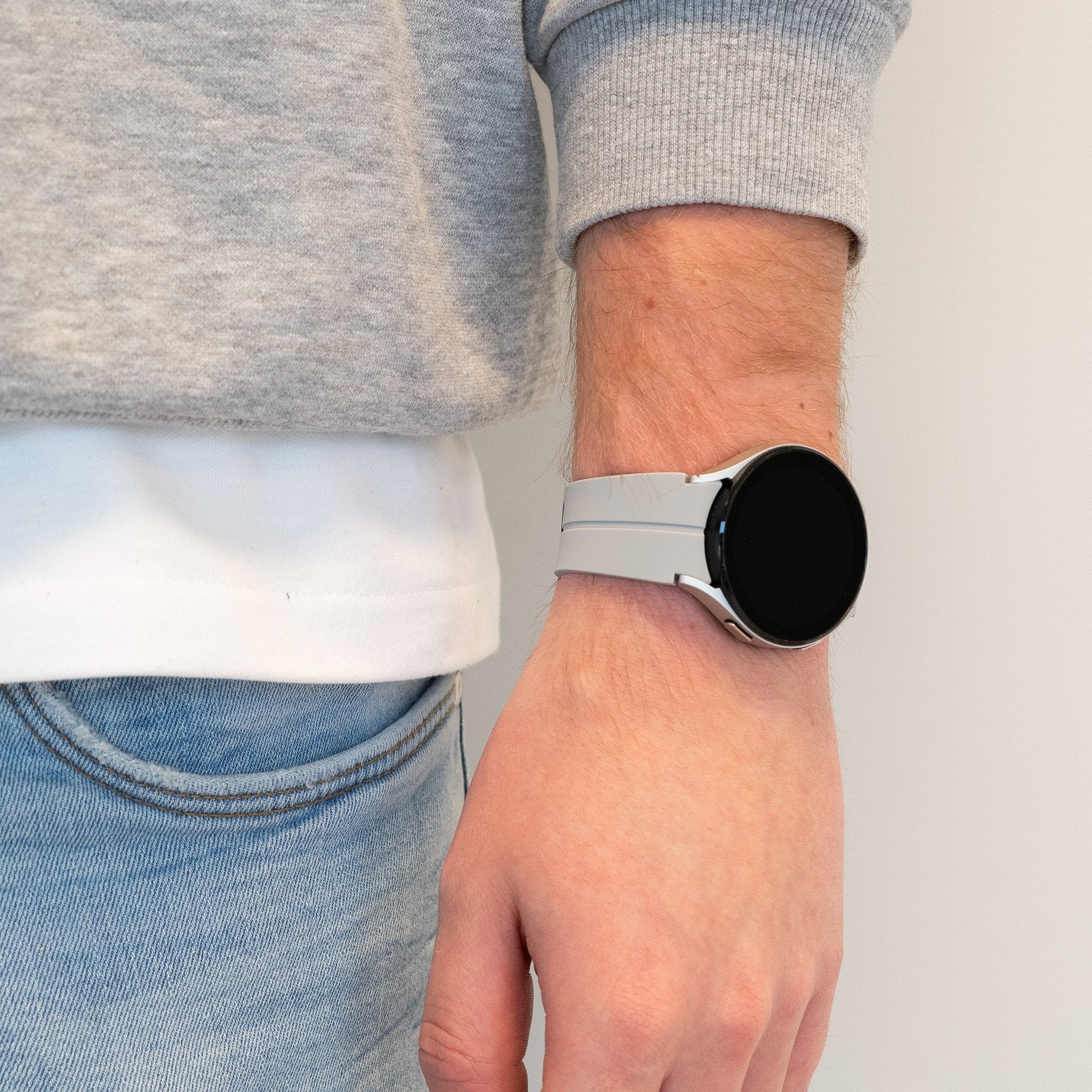 Bandz Bracelet silicone avec D-Buckle Samsung Galaxy Watch 5 - 44mm (gris)