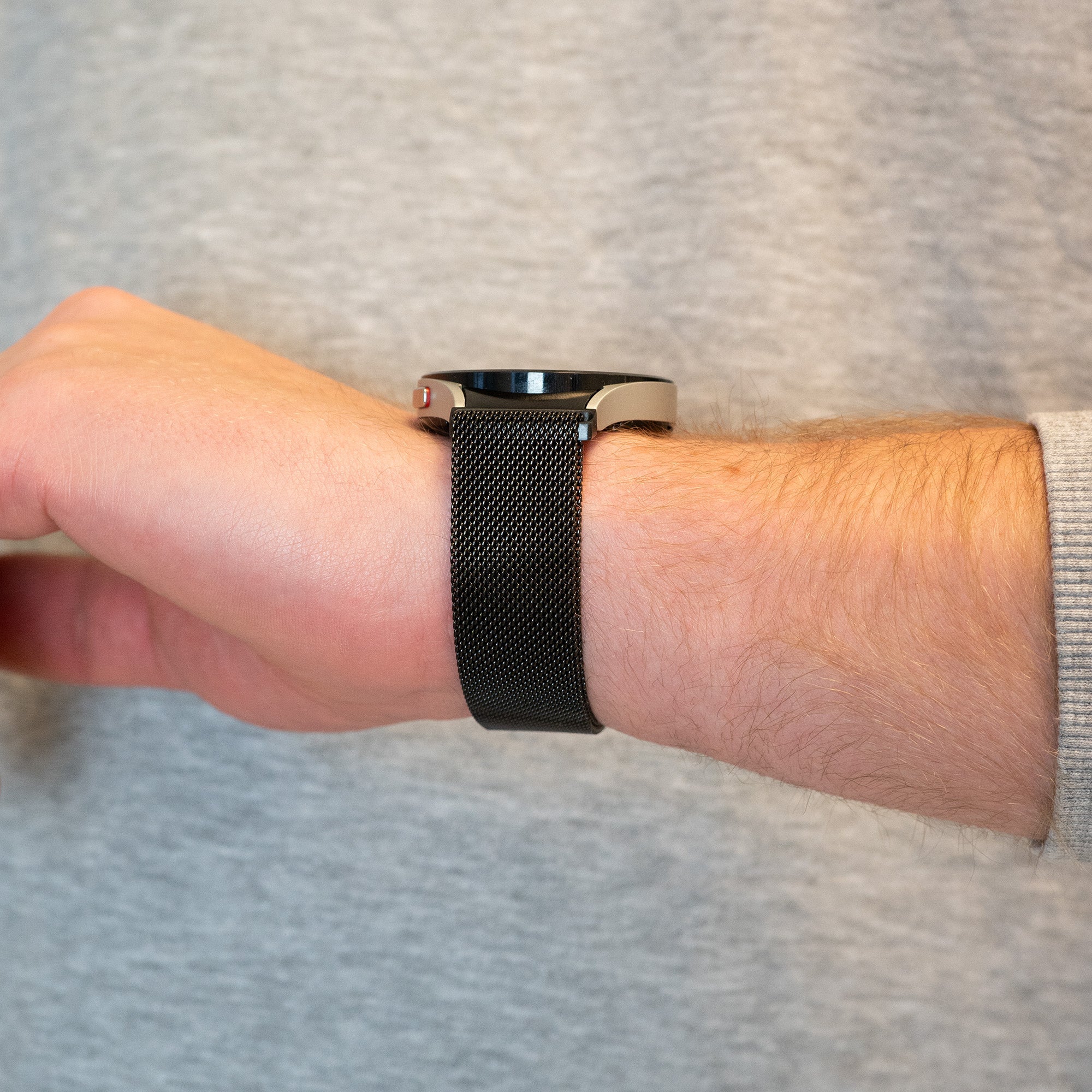 Milanese Loop Strap, black, lifestyle photo