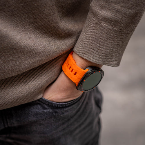 Bandz Bracelet silicone 'Hexagons' Samsung Galaxy Watch Ultra (orange)