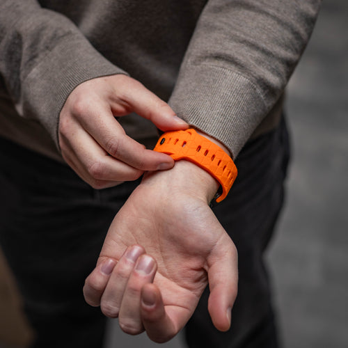 Bandz Bracelet silicone 'Hexagons' Samsung Galaxy Watch Ultra (orange)