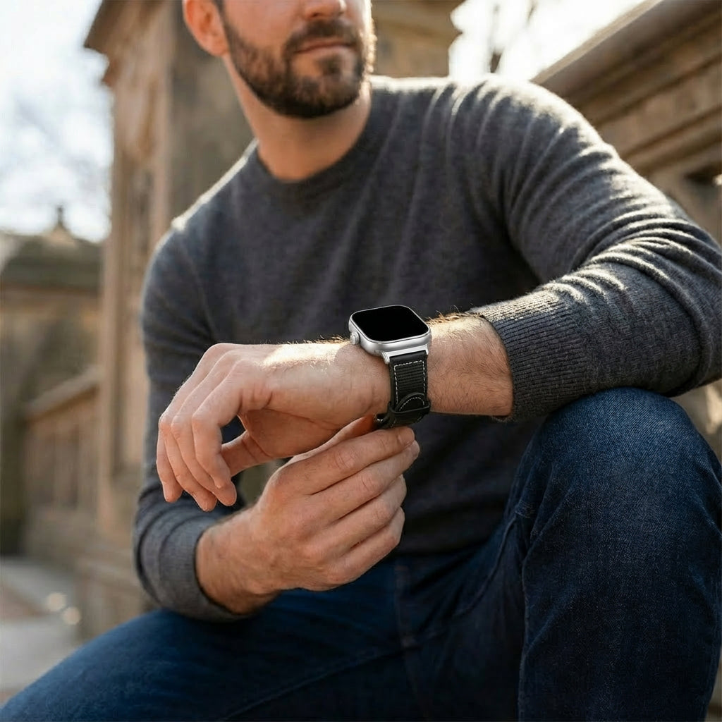 Bracelet nylon hybride Xiaomi Smart Band 8 Pro (noir)