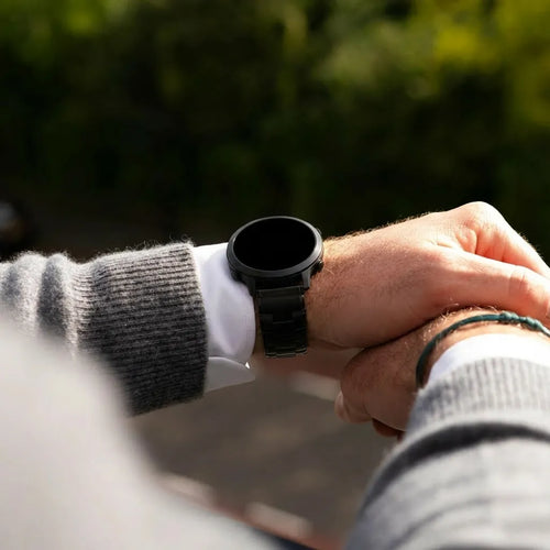 Bandz Bracelet à maillons titane Garmin Fenix E (noir)