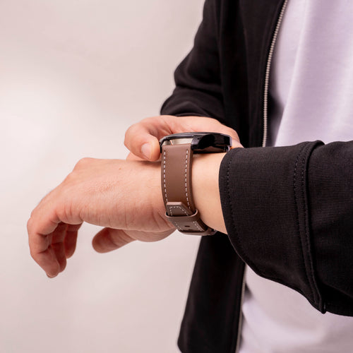 Samsung Gear S3 'One Push' Leather Strap (Dark Brown)
