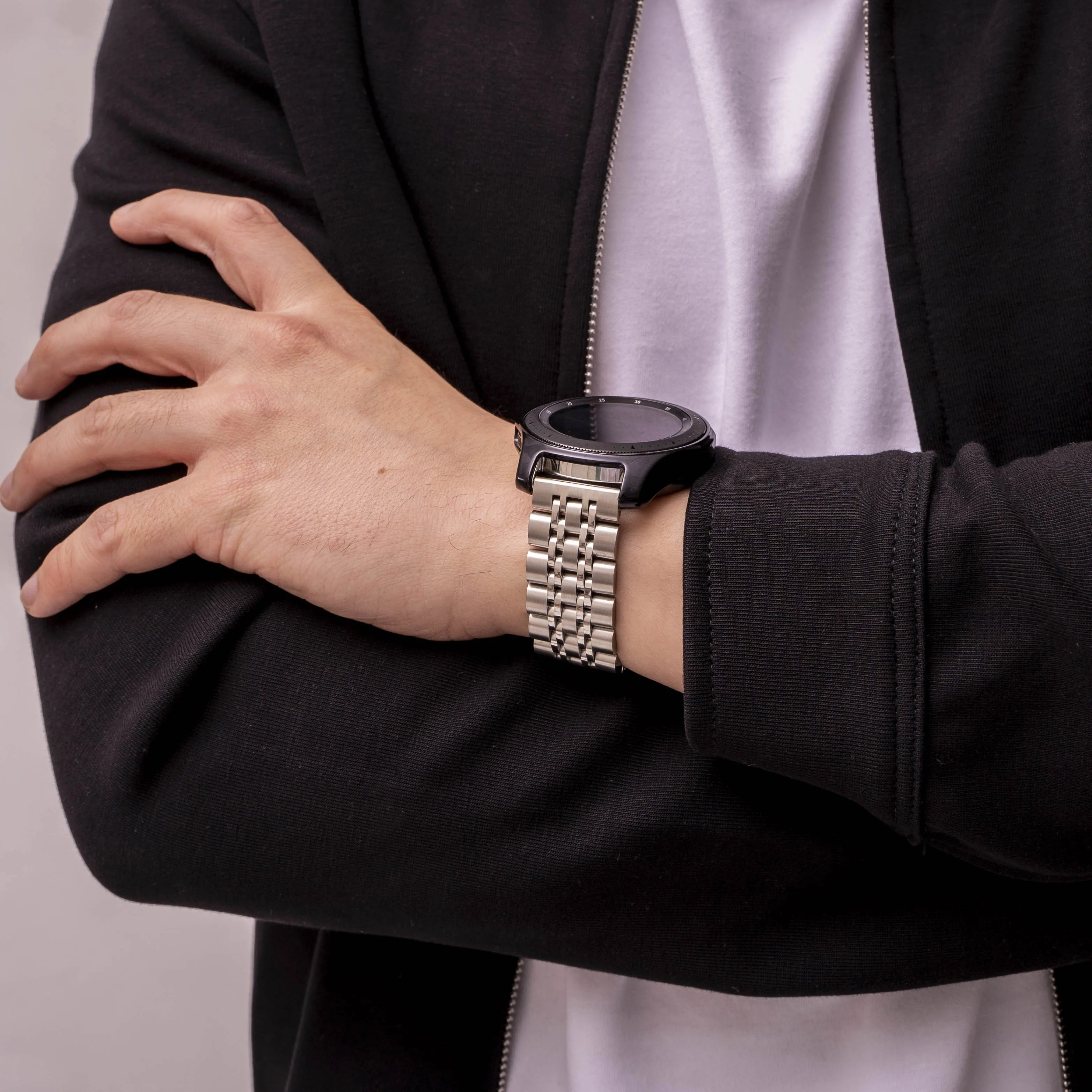 Bracelet acier duo Polar Grit X Pro (argent)
