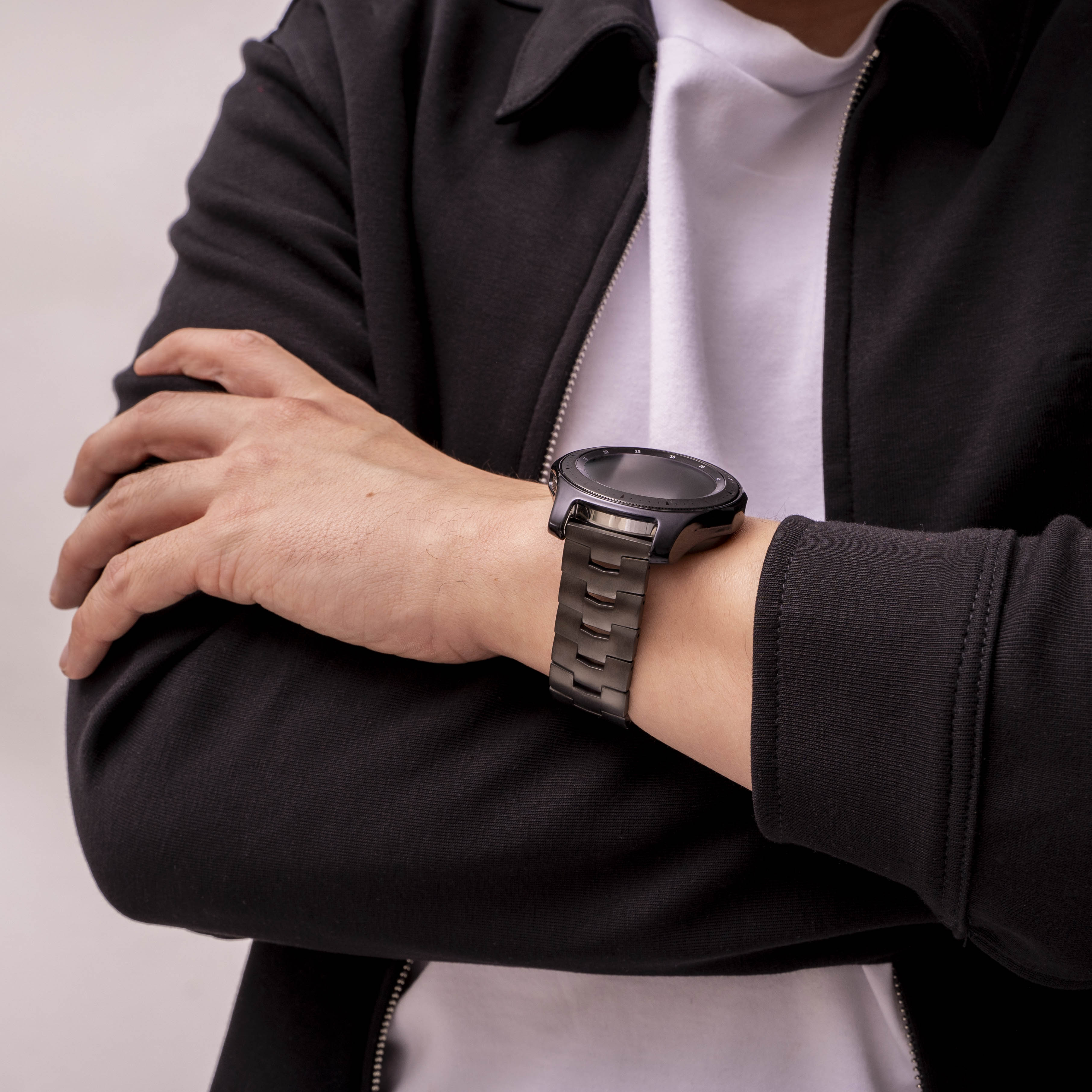 Bracelet en titane avec boucle plate Huawei Watch 5 - 46mm (graphite)