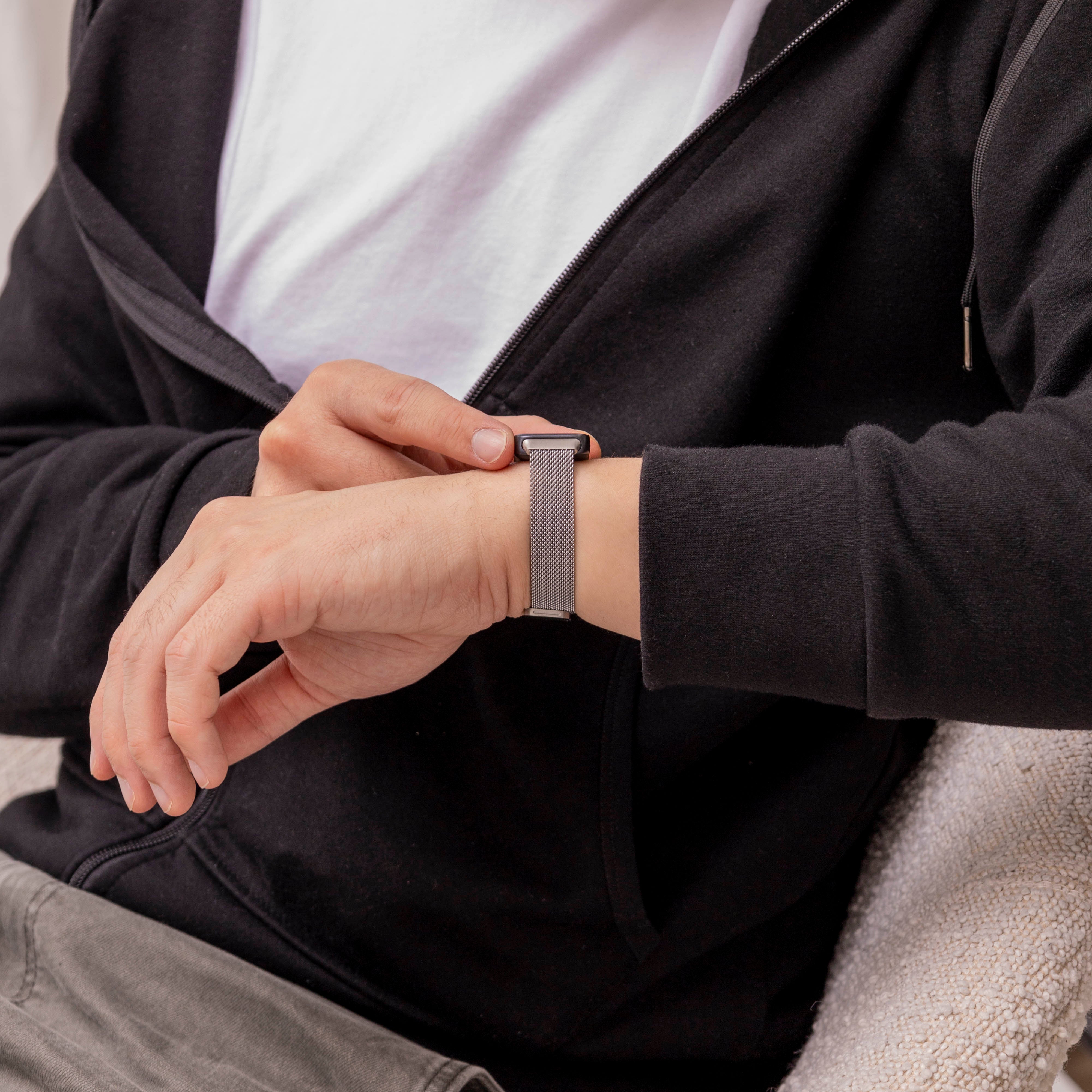 Bracelet Milanais Huawei Band 9 (argent)