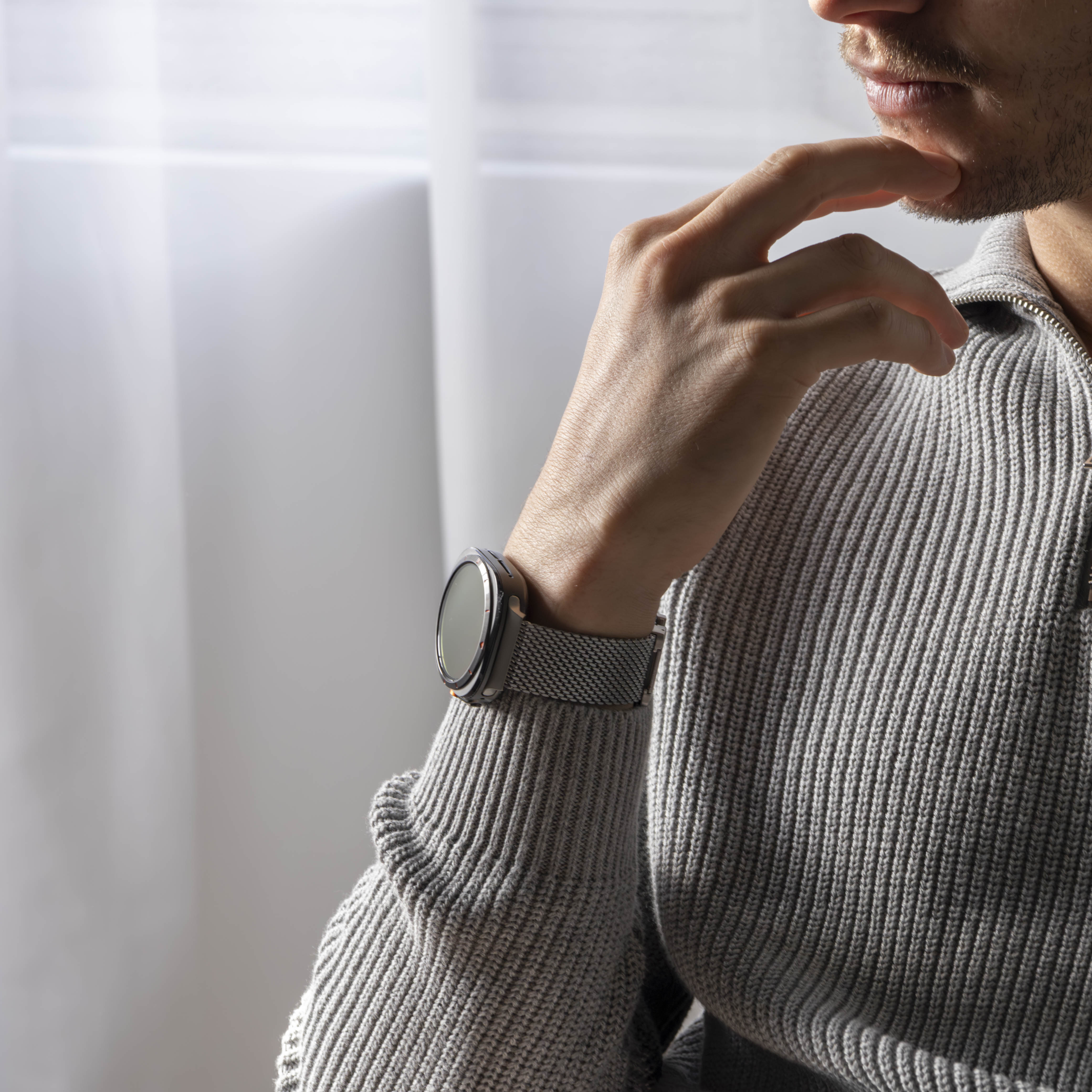 Bracelet milanaise avec boucle Samsung Galaxy Watch Ultra (titane)