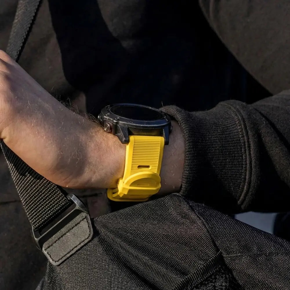 Bracelet silicone Garmin Fenix ​​​​5 / 6 (jaune)