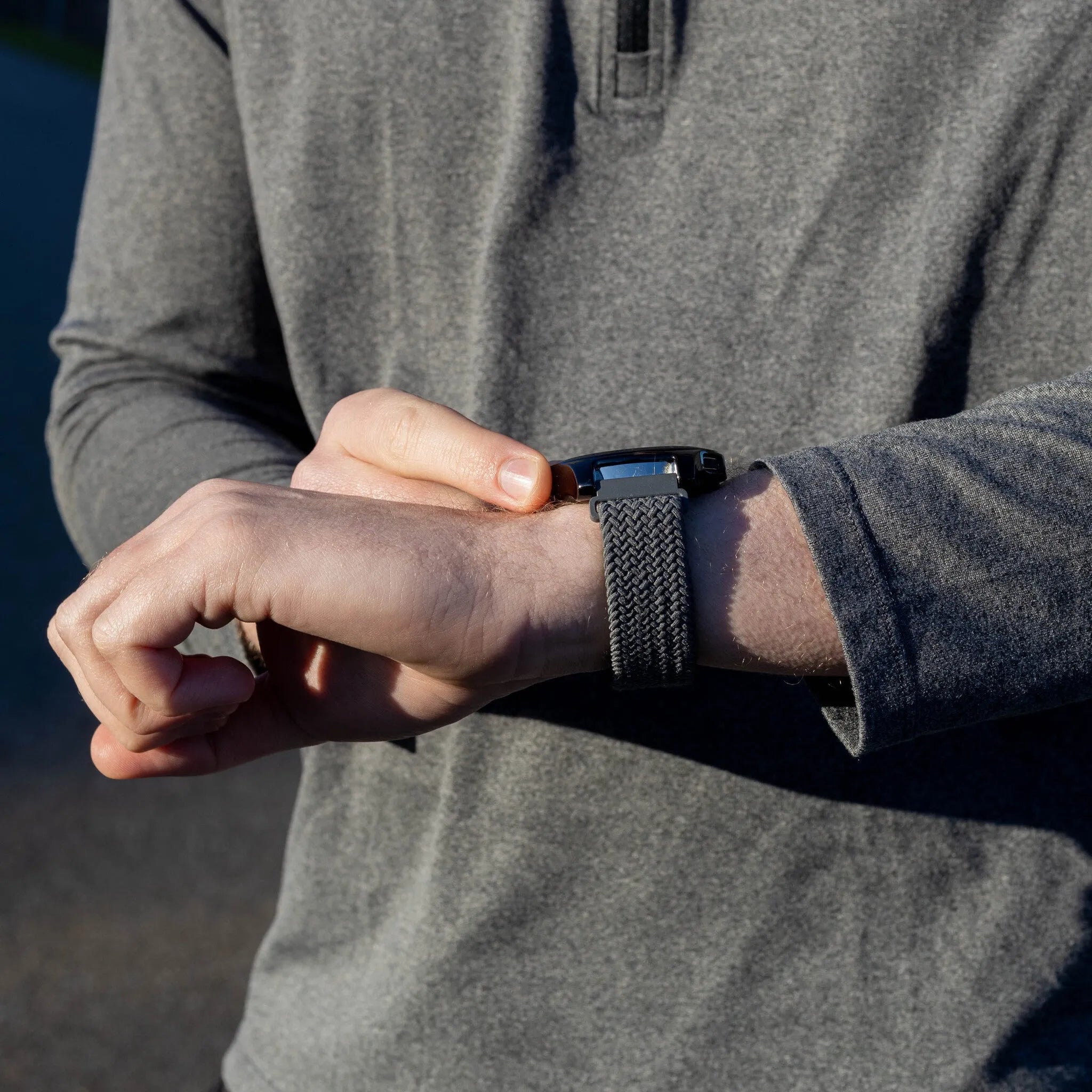 Bracelet tressé boucle en P Suunto Nautic S (gris)